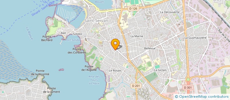 localisation de l'entreprise MADAME JUSTINE MAZURIE DESGARENNES  SAINT-MALO