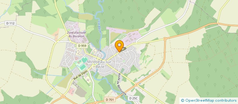 localisation de l'entreprise MADAME JUSTINE MERGNAC  MIREBEAU-SUR-BEZE