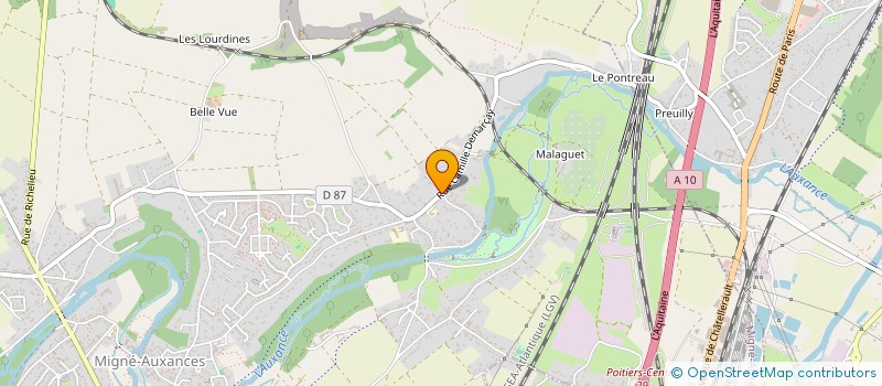 localisation de l'entreprise MADAME JUSTINE MEYER  MIGNE-AUXANCES