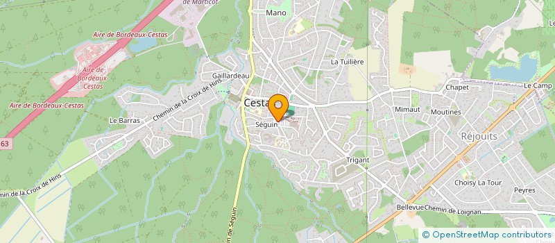 localisation de l'entreprise MADAME JUSTINE MONSEIGNE  CESTAS