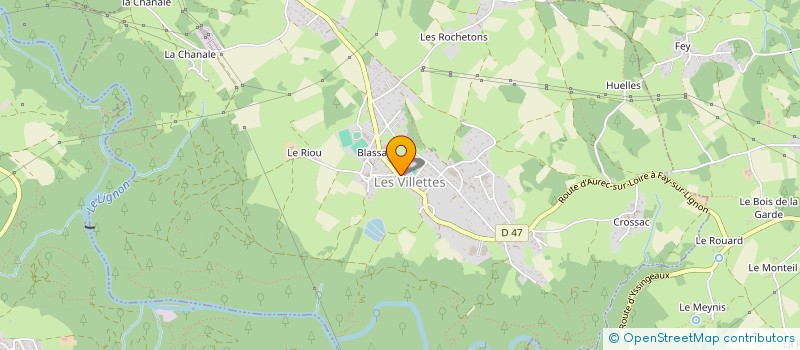 localisation de l'entreprise MADAME JUSTINE MONTAGNE  LES VILLETTES