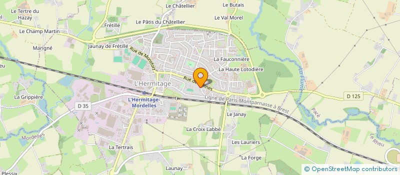 localisation de l'entreprise MADAME JUSTINE MORALES  L'HERMITAGE