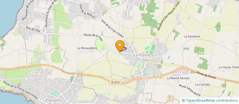 localisation de l'entreprise MADAME JUSTINE OLIVIER à LA PLAINE-SUR-MER