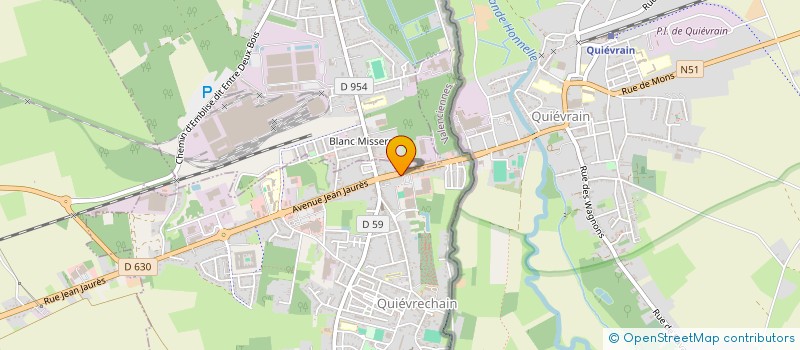 localisation de l'entreprise MADAME JUSTINE PAWLAK  QUIEVRECHAIN