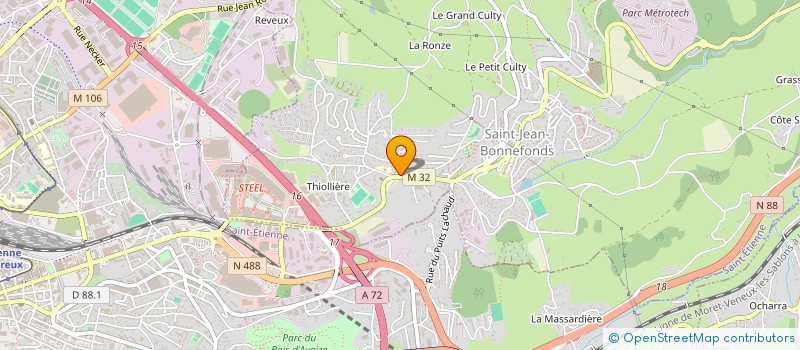 localisation de l'entreprise MADAME JUSTINE PENARD  SAINT-JEAN-BONNEFONDS