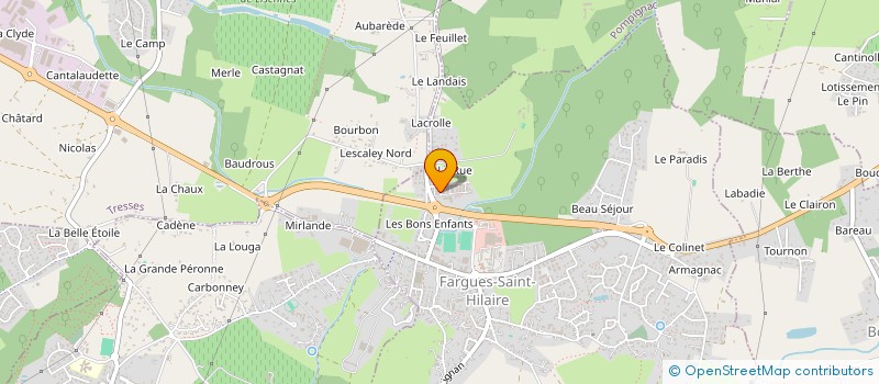 localisation de l'entreprise MADAME JUSTINE PERRET  FARGUES-SAINT-HILAIRE