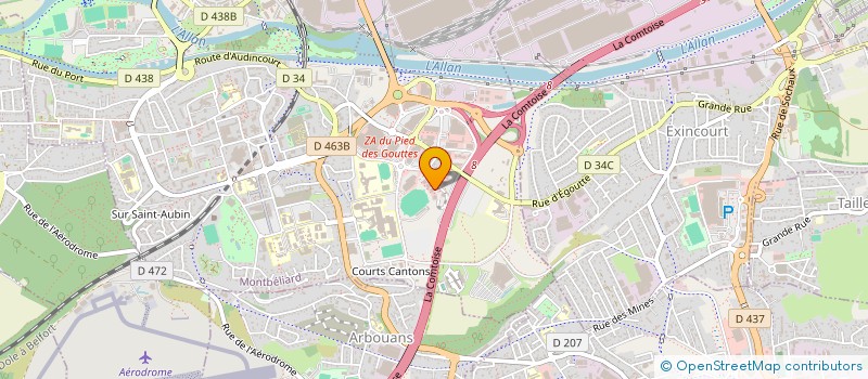 localisation de l'entreprise MADAME JUSTINE PERRON  MONTBELIARD