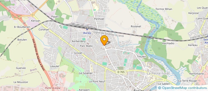 localisation de l'entreprise MADAME JUSTINE PILET à AURAY