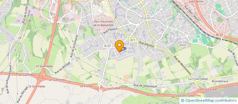 localisation de l'entreprise MADAME JUSTINE POIREL  TREGUEUX