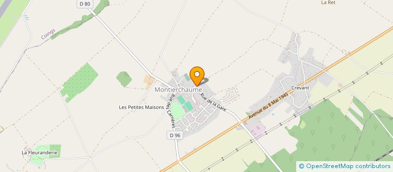 localisation de l'entreprise MADAME JUSTINE PONROY à MONTIERCHAUME