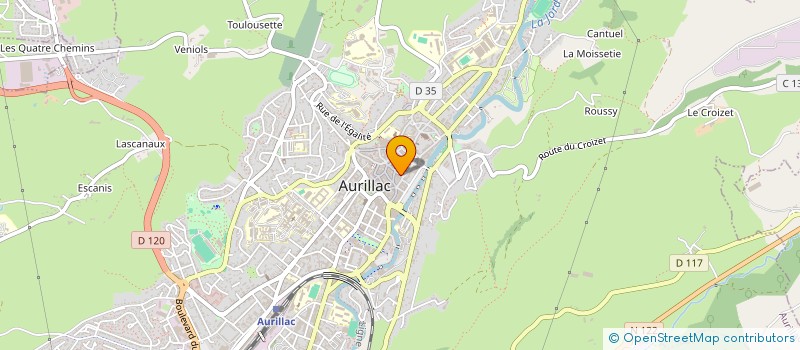 localisation de l'entreprise MADAME JUSTINE POUDEROUX à AURILLAC