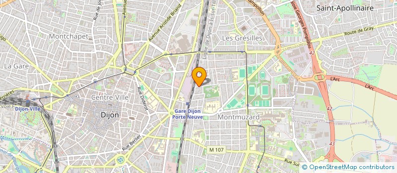 localisation de l'entreprise MADAME JUSTINE PRUDHOMME à DIJON