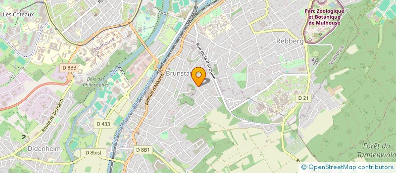 localisation de l'entreprise MADAME JUSTINE RAVINET  BRUNSTATT-DIDENHEIM