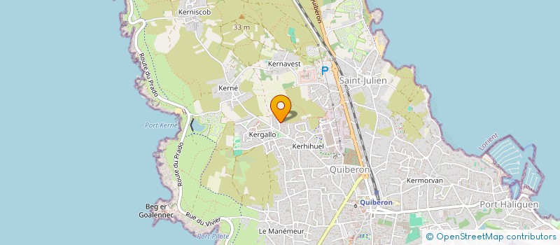 localisation de l'entreprise MADAME JUSTINE RAZE  QUIBERON