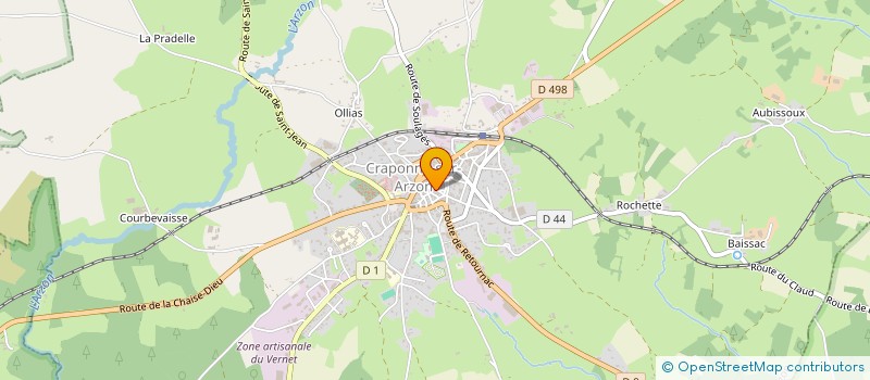 localisation de l'entreprise MADAME JUSTINE RECOQUE  CRAPONNE-SUR-ARZON