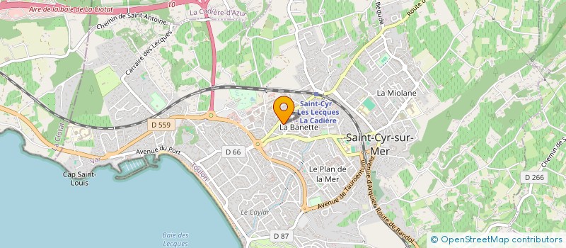 localisation de l'entreprise MADAME JUSTINE REYNIER à SAINT-CYR-SUR-MER