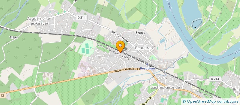 localisation de l'entreprise MADAME JUSTINE RODRIGUEZ  BEAUTIRAN