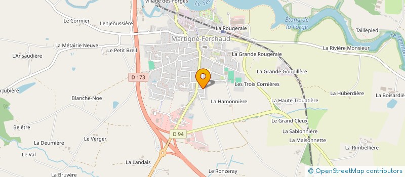 localisation de l'entreprise MADAME JUSTINE ROUSSEL  MARTIGNE-FERCHAUD