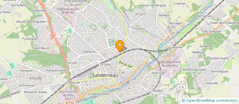 localisation de l'entreprise MADAME JUSTINE SALAUN  LANDERNEAU