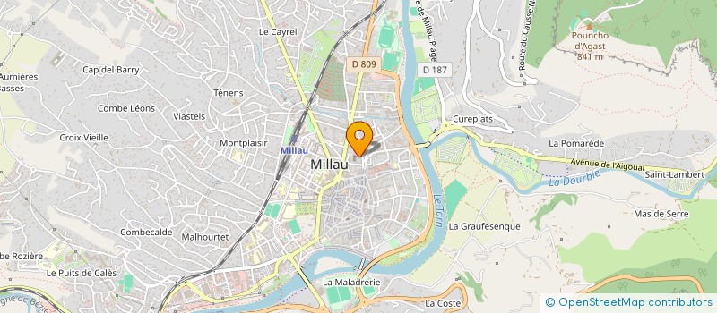 localisation de l'entreprise MADAME JUSTINE SANDRINE PREVOST  MILLAU