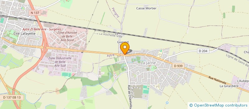 localisation de l'entreprise MADAME JUSTINE SAUSSEAU  LA JARNE