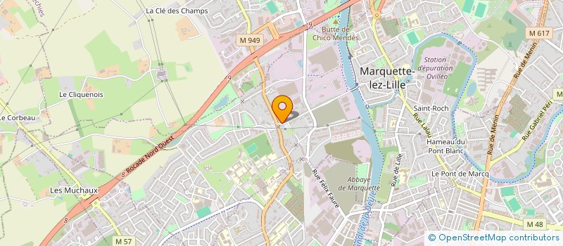 localisation de l'entreprise MADAME JUSTINE SAUVAGE  MARQUETTE-LEZ-LILLE