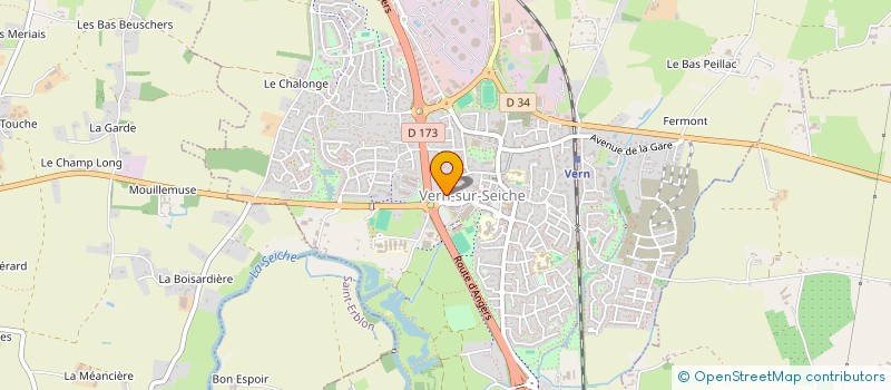 localisation de l'entreprise MADAME JUSTINE SAUVAGE  VERN-SUR-SEICHE