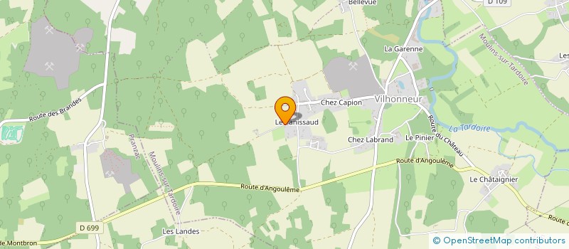 localisation de l'entreprise MADAME JUSTINE SAUVARD à MOULINS-SUR-TARDOIRE