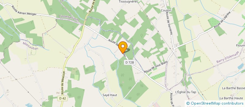 localisation de l'entreprise MADAME JUSTINE SUC  LA VILLE-DIEU-DU-TEMPLE