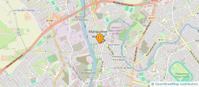 localisation de l'entreprise MADAME JUSTINE THELLIER  MARQUETTE-LEZ-LILLE