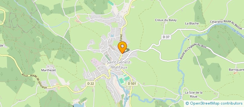 localisation de l'entreprise MADAME JUSTINE THIEBAUX  SAINT-GENEST-MALIFAUX