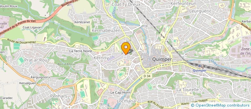 localisation de l'entreprise MADAME JUSTINE THOMAS à QUIMPER