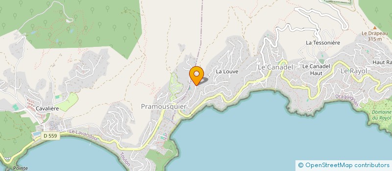 localisation de l'entreprise MADAME JUSTINE THUILLIER à RAYOL-CANADEL-SUR-MER