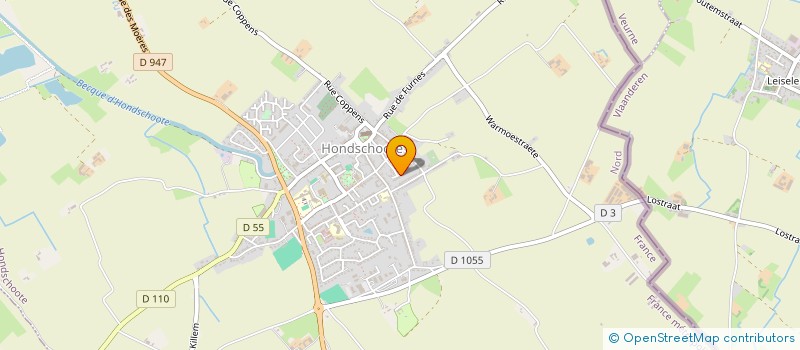 localisation de l'entreprise MADAME JUSTINE TOP  HONDSCHOOTE