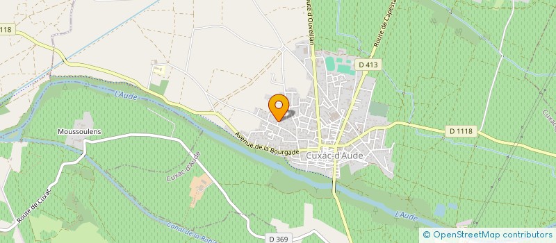localisation de l'entreprise MADAME JUSTINE TOURON  CUXAC-D'AUDE