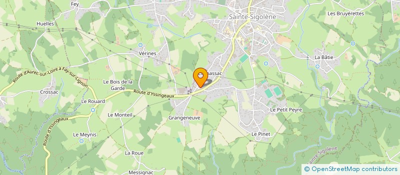 localisation de l'entreprise MADAME JUSTINE TOURON  SAINTE-SIGOLENE