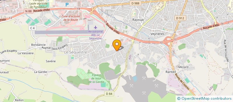 localisation de l'entreprise MADAME JUSTINE TUTIN  LE SEQUESTRE