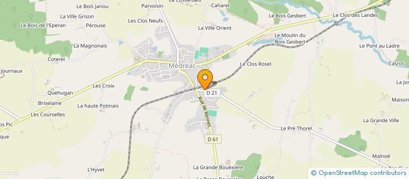 localisation de l'entreprise MADAME JUSTINE VAULEON  MEDREAC