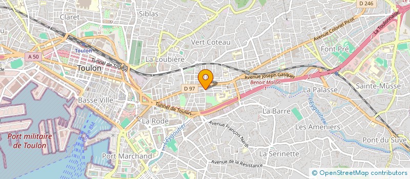 localisation de l'entreprise MADAME JUSTINE VENDASSI  TOULON