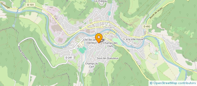 localisation de l'entreprise MADAME JUSTINE VEREECKE  ORNANS