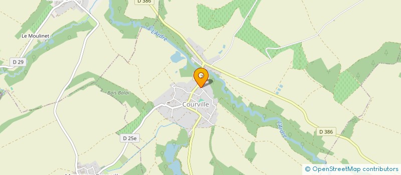 localisation de l'entreprise MADAME JUSTINE WOTASEK  COURVILLE