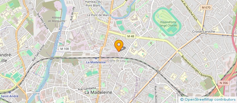 localisation de l'entreprise MADAME JUSTINE WROBEL à MARCQ-EN-BARŒUL