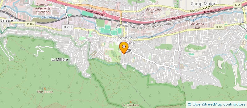 localisation de l'entreprise MADAME KADIDJA ADAWEH BOGOREH  LA PENNE-SUR-HUVEAUNE