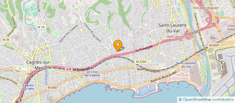 localisation de l'entreprise MADAME KAHINA CEDRAOUI CLEMENTI à CAGNES-SUR-MER