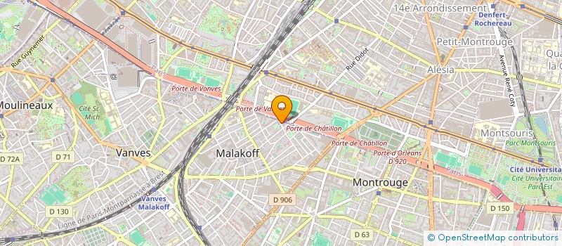 localisation de l'entreprise MADAME KAHINA CHABANE  MALAKOFF