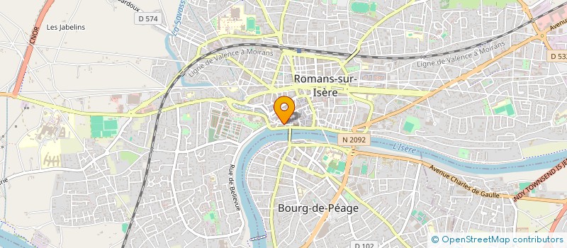 localisation de l'entreprise MADAME KAINA AZIZI  ROMANS-SUR-ISERE