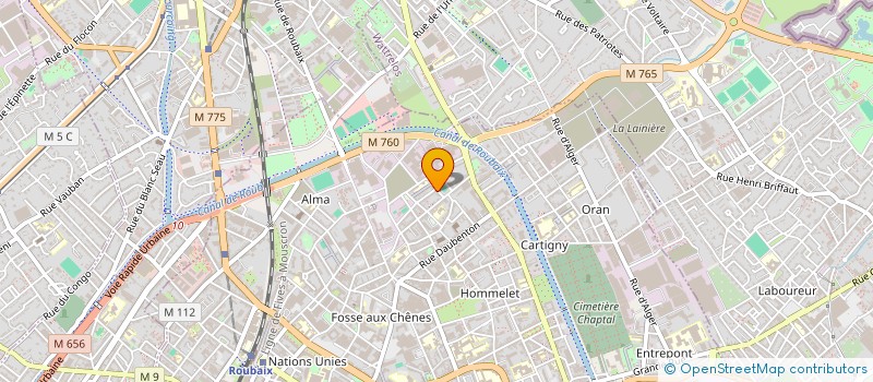 localisation de l'entreprise MADAME KAMILE CETINKAYA  ROUBAIX