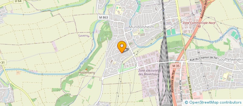 localisation de l'entreprise MADAME KAMILIA MOUJOUD  MUNDOLSHEIM