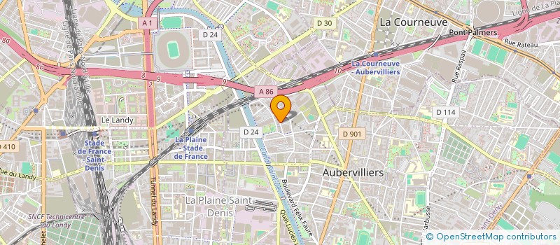 localisation de l'entreprise MADAME KANGA ANE HELENE OGNI  AUBERVILLIERS