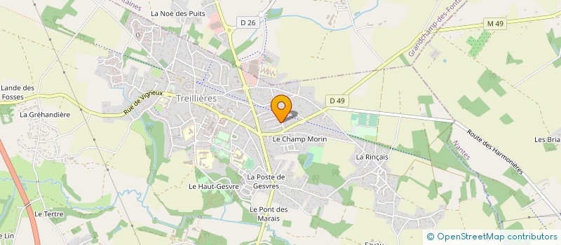 localisation de l'entreprise MADAME KAREEN GUILLEMIN  TREILLIERES